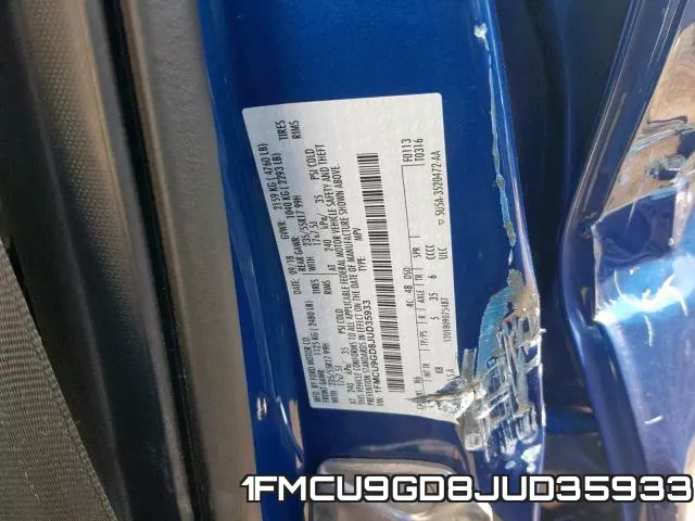1FMCU9GD8JUD35933 фото 2