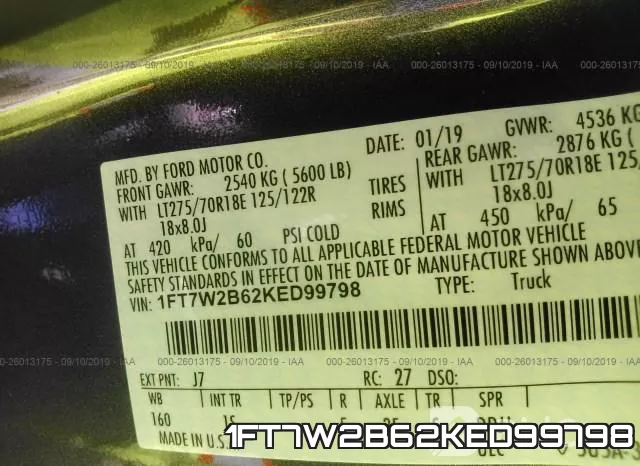 1FT7W2B62KED99798 фото 10