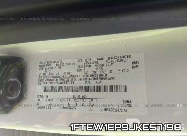 1FTEW1EP9JKE57198 фото 10