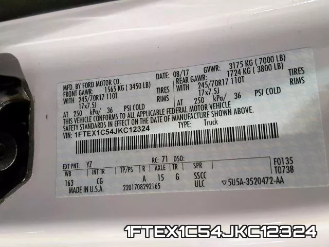 1FTEX1C54JKC12324 фото 2