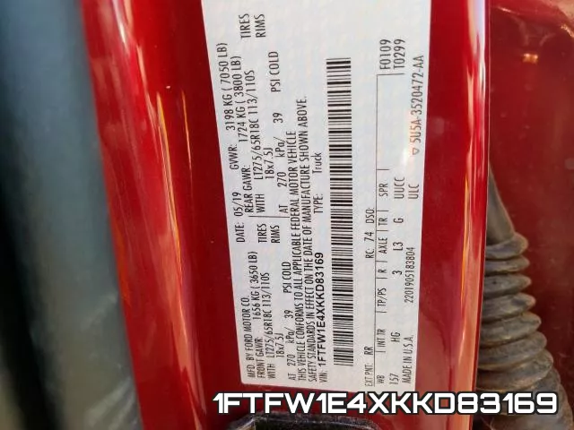 1FTFW1E4XKKD83169 фото 2