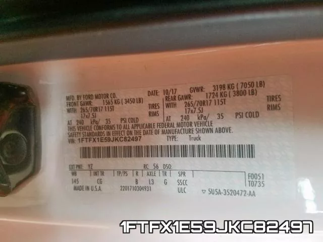 1FTFX1E59JKC82497 фото 2