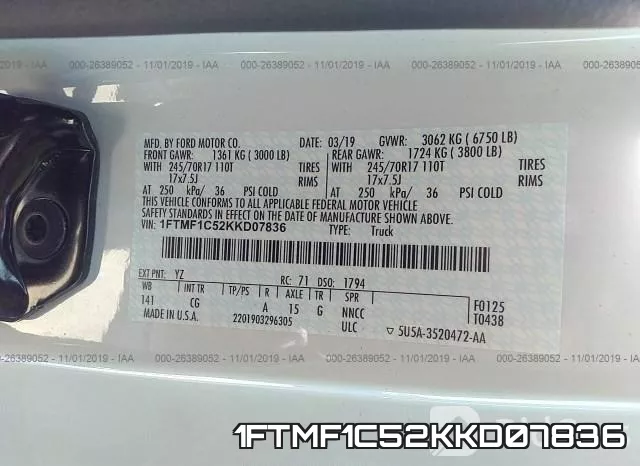 1FTMF1C52KKD07836 фото 10