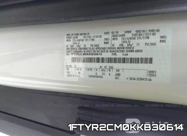 1FTYR2CM0KKB30614 фото 10