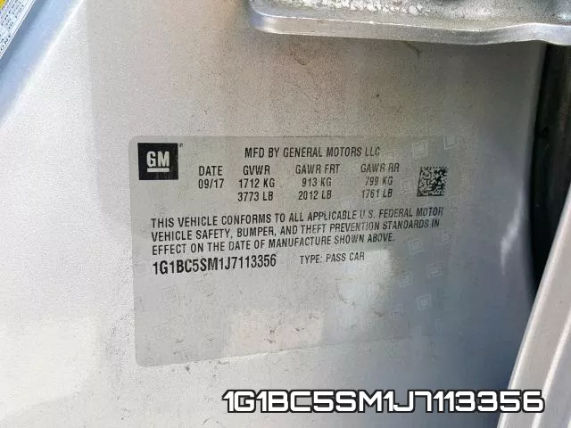 1G1BC5SM1J7113356 фото 2