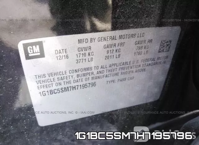 1G1BC5SM7H7195796 фото 10