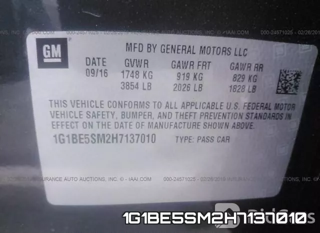 1G1BE5SM2H7137010 фото 10