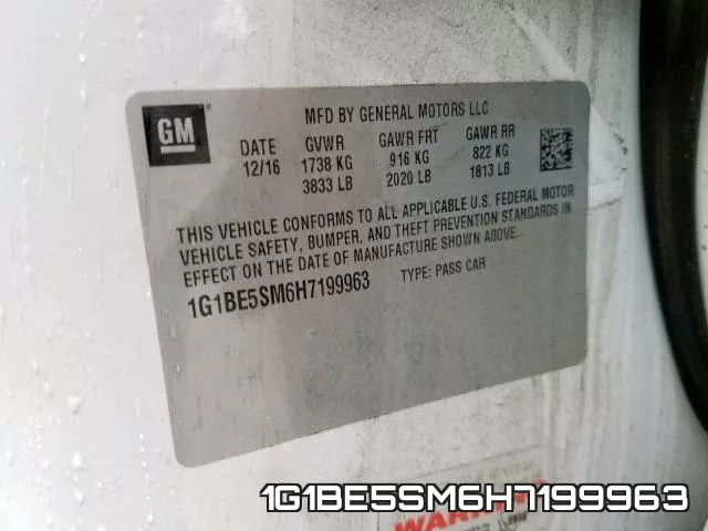 1G1BE5SM6H7199963 фото 2