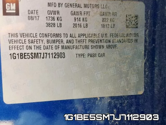 1G1BE5SM7J7112903 фото 2