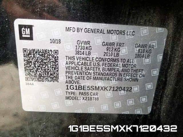 1G1BE5SMXK7120432 фото 2