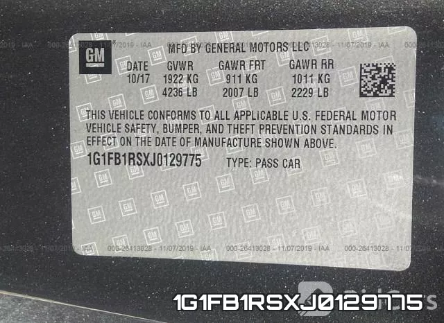 1G1FB1RSXJ0129775 фото 10