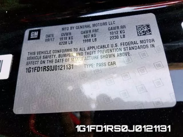 1G1FD1RS0J0121131 фото 2
