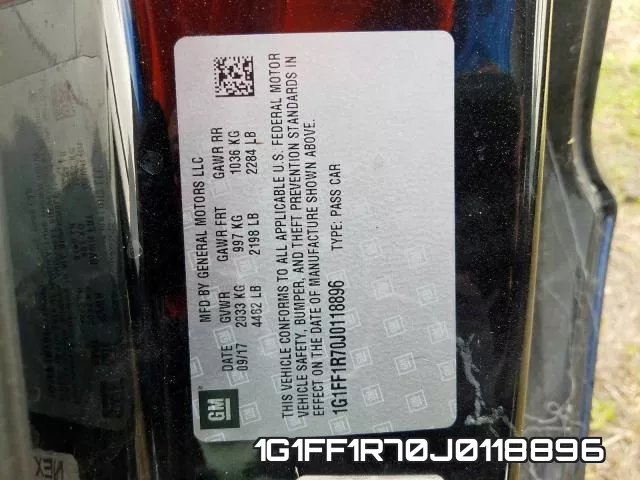1G1FF1R70J0118896 фото 2