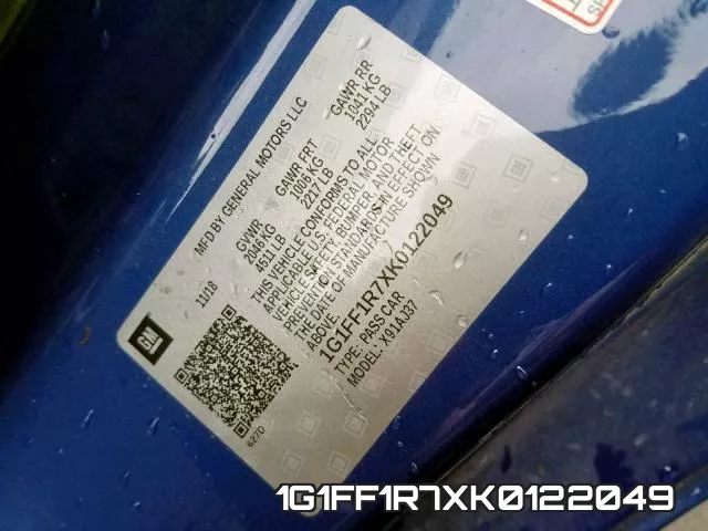 1G1FF1R7XK0122049 фото 2