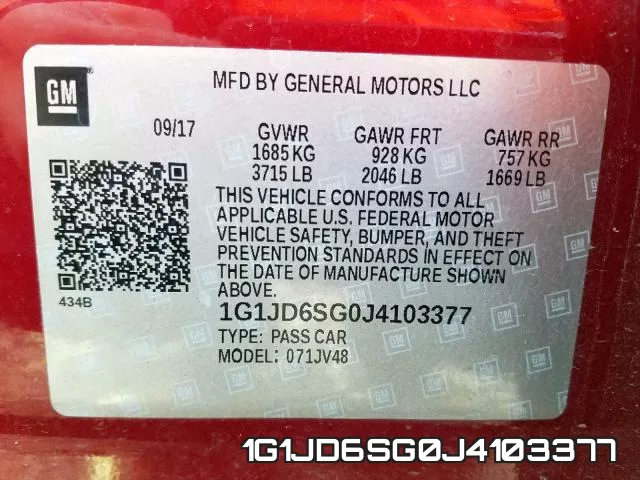 1G1JD6SG0J4103377 фото 2