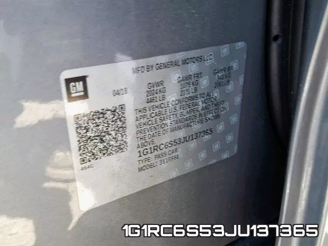 1G1RC6S53JU137365 фото 2