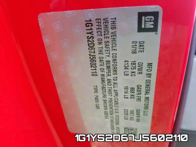1G1YS2D67J5602110 фото 2