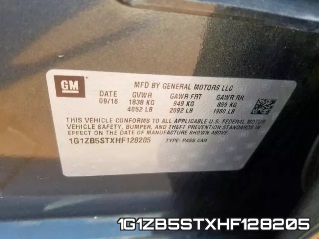 1G1ZB5STXHF128205 фото 2