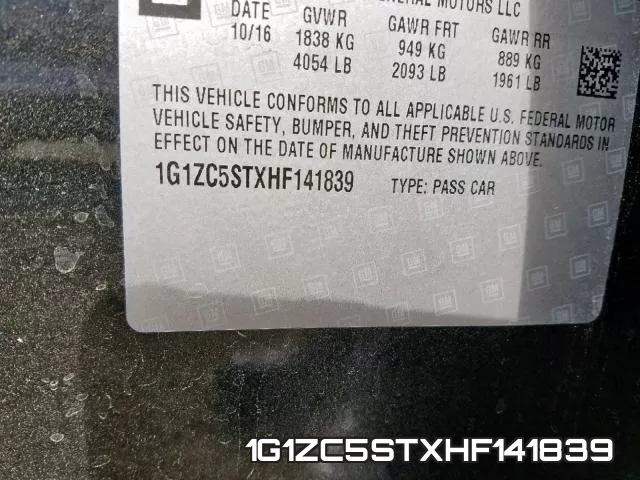 1G1ZC5STXHF141839 фото 2