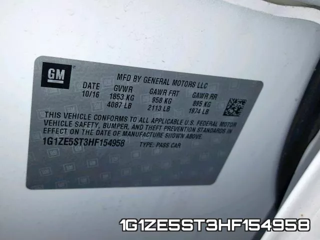 1G1ZE5ST3HF154958 фото 2