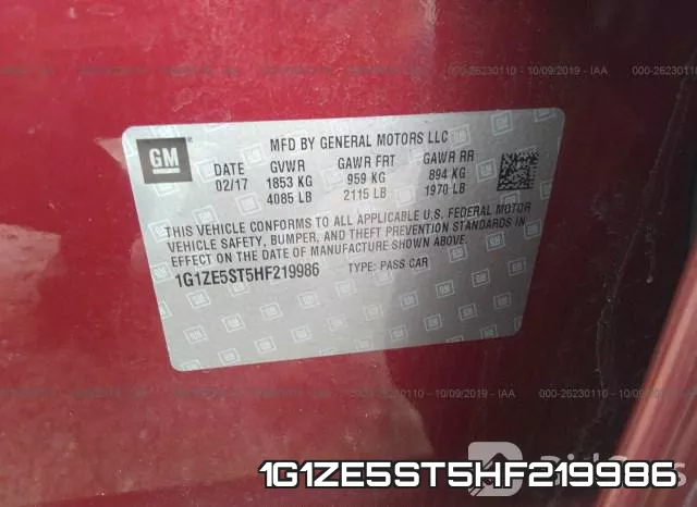 1G1ZE5ST5HF219986 фото 10