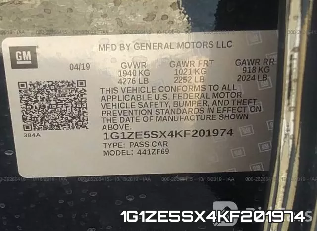 1G1ZE5SX4KF201974 фото 10