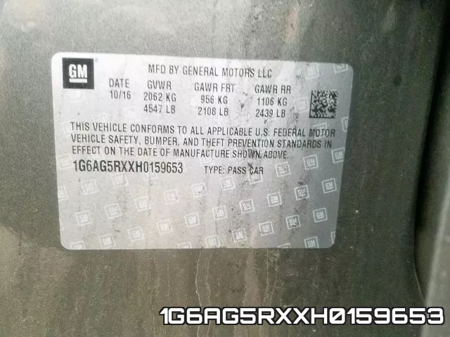 1G6AG5RXXH0159653 фото 2