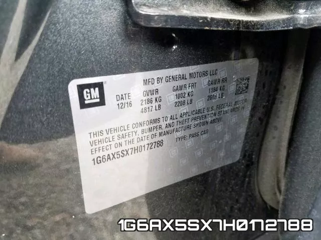1G6AX5SX7H0172788 фото 2
