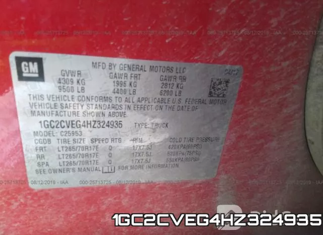 1GC2CVEG4HZ324935 фото 10