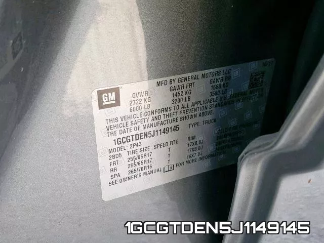 1GCGTDEN5J1149145 фото 2