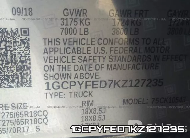 1GCPYFED7KZ127235 фото 10