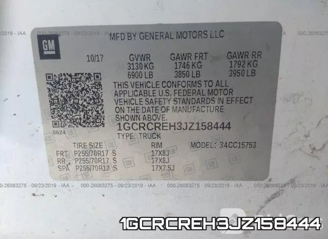 1GCRCREH3JZ158444 фото 10