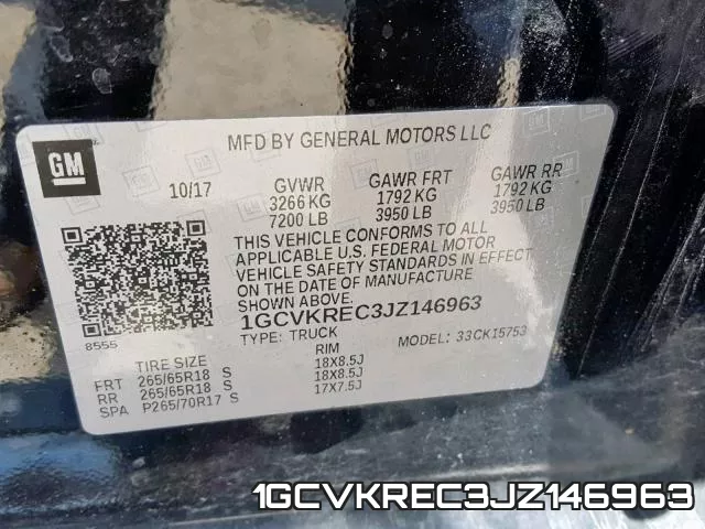 1GCVKREC3JZ146963 фото 2