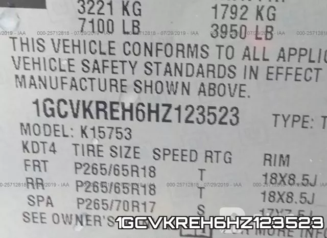 1GCVKREH6HZ123523 фото 10