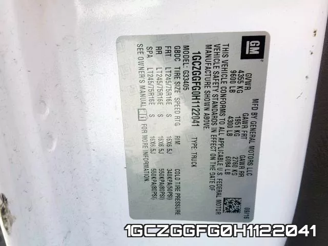 1GCZGGFG0H1122041 фото 2