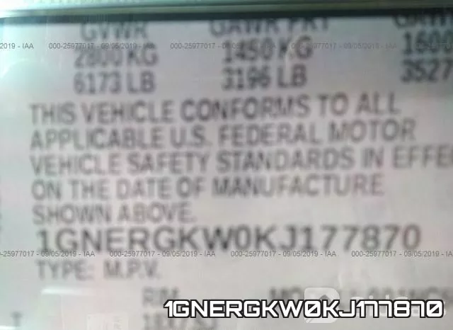 1GNERGKW0KJ177870 фото 10