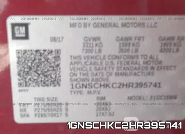 1GNSCHKC2HR395741 фото 10