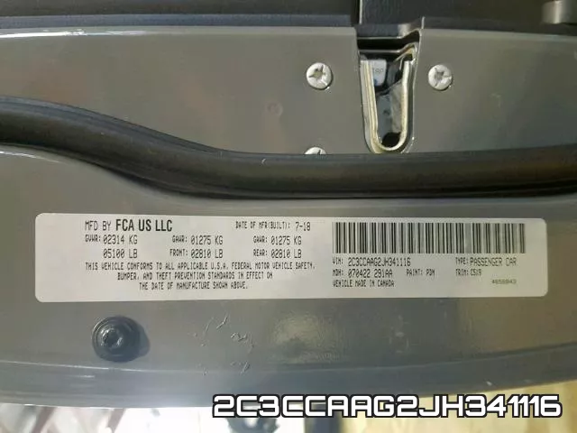 2C3CCAAG2JH341116 фото 2