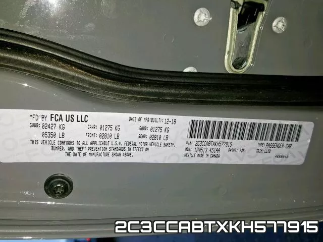 2C3CCABTXKH577915 фото 2