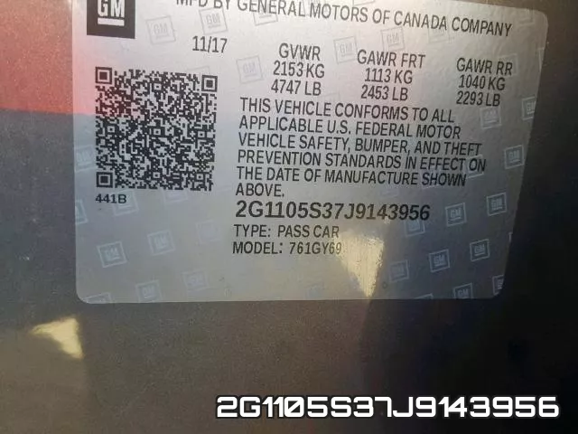 2G1105S37J9143956 фото 2