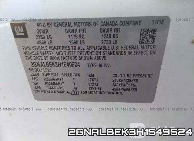2GNALBEK3H1549524 фото 10