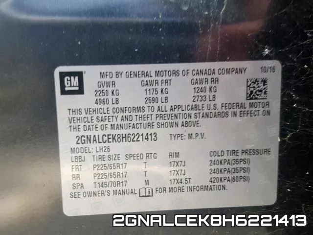 2GNALCEK8H6221413 фото 2