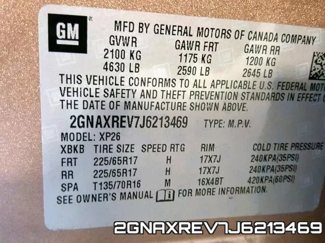 2GNAXREV7J6213469 фото 2