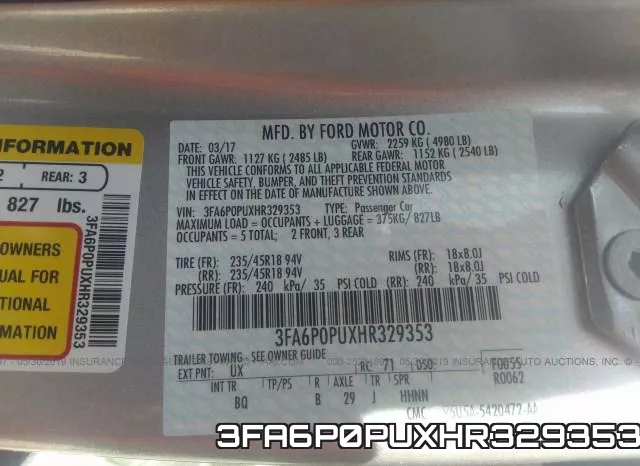 3FA6P0PUXHR329353 фото 10