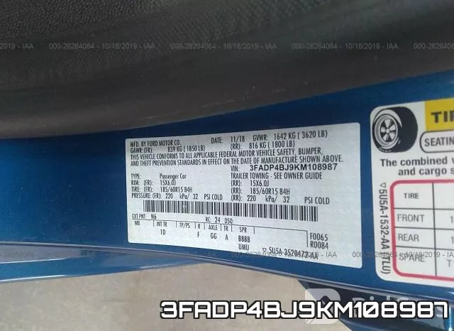 3FADP4BJ9KM108987 фото 10
