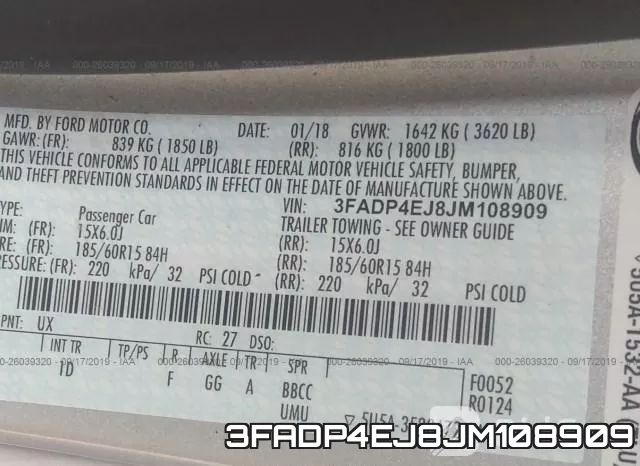 3FADP4EJ8JM108909 фото 10