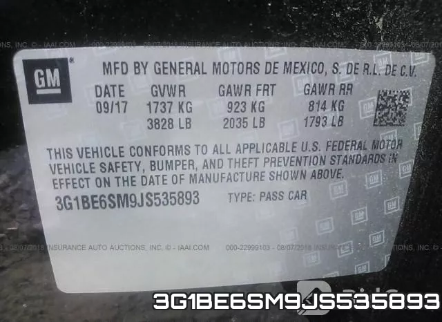 3G1BE6SM9JS535893 фото 10
