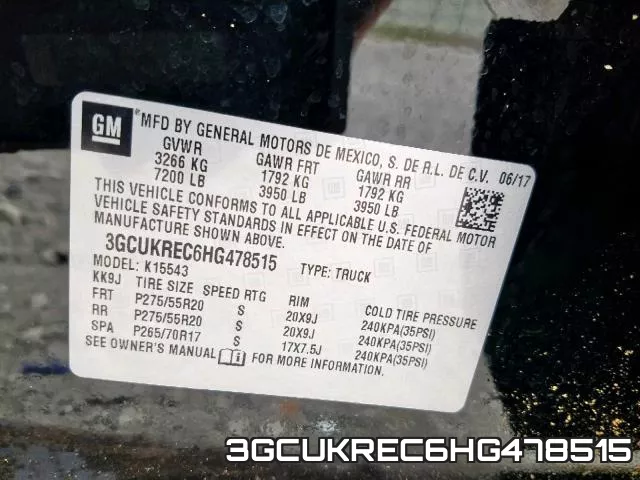 3GCUKREC6HG478515 фото 2