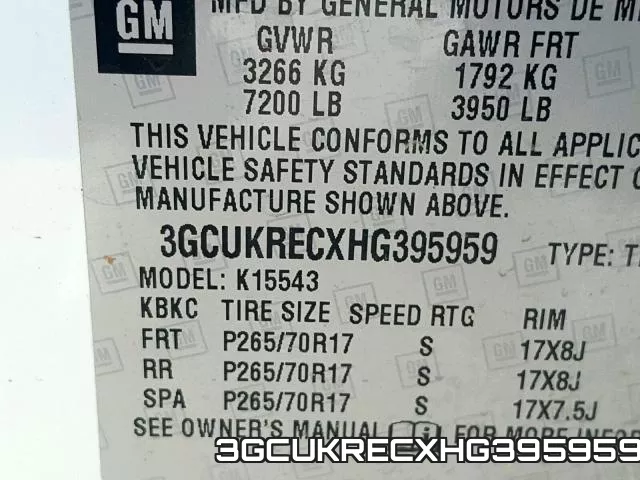 3GCUKRECXHG395959 фото 2