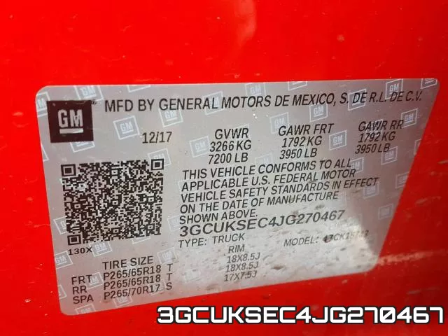3GCUKSEC4JG270467 фото 2